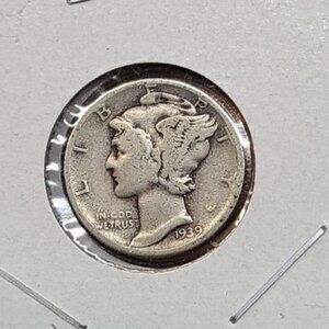 Lot of 4 Silver Mercury Dimes... Great Condition... In Protective Sleeves
